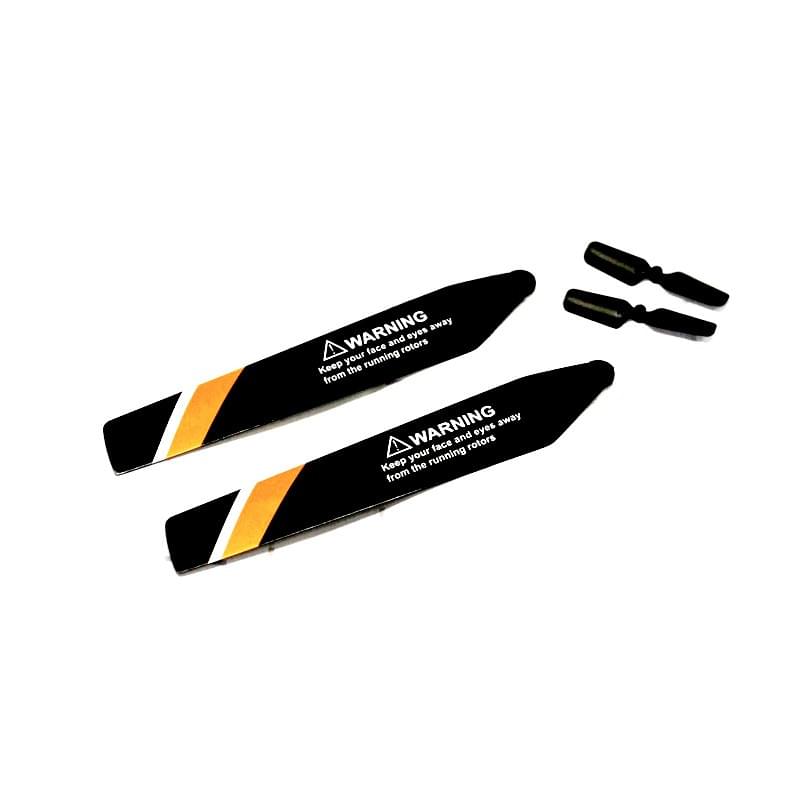 2 Pales principales + 2 hélices pour Hélicoptère DF-250 PRO - 9522 - Breizh Modélisme.