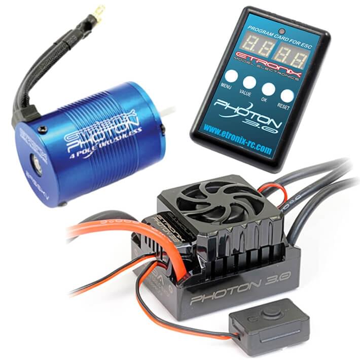 Combo brushless 1/10 Etronix Photon 3.0 50A / moteur 13.0R 2950KV - ET0441 - Breizh Modélisme.
