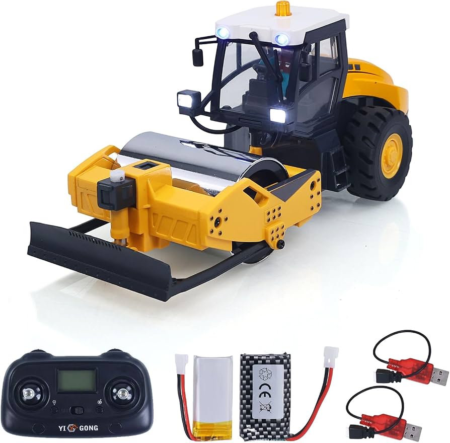 Rouleau compresseur RC FM Electrics FM131 1/50 - Breizh Modélisme.