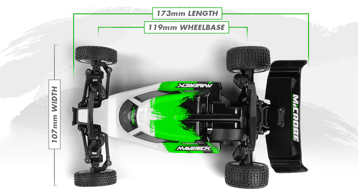 Buggy 1/24 Maverick Microbe – Voiture RC Tout-Terrain MV150803