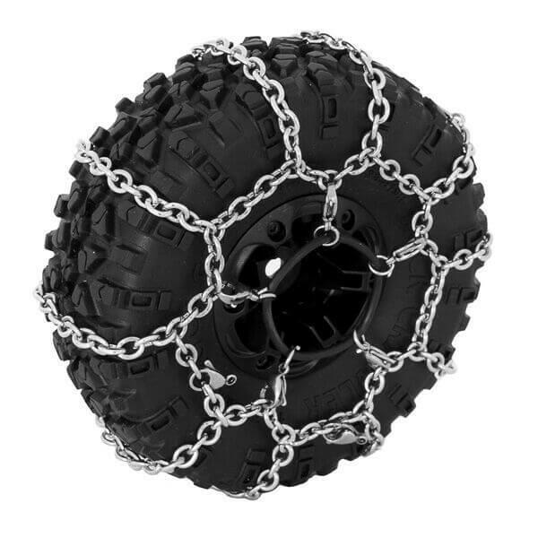Chaine neige pour pneus ø 108mm (x2) - Accessoires pour crawler 1/10 - Breizh Modélisme.