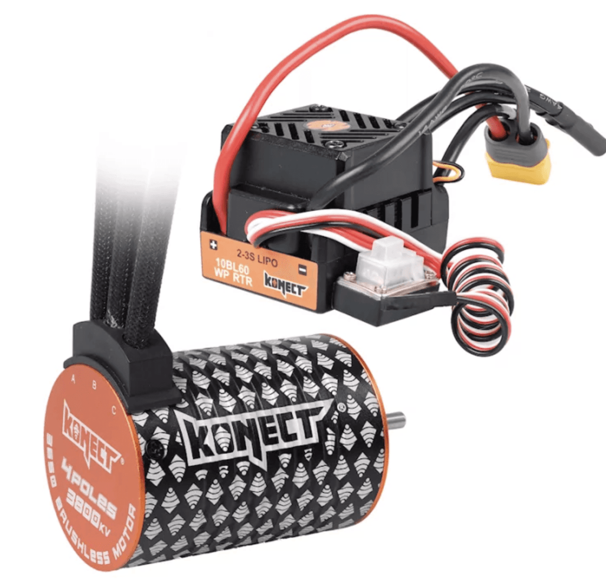 Combo brushless 60Amp WP + moteur 4P 3650SL 3800Kv - KN-COMBO-D3 - Breizh Modélisme.