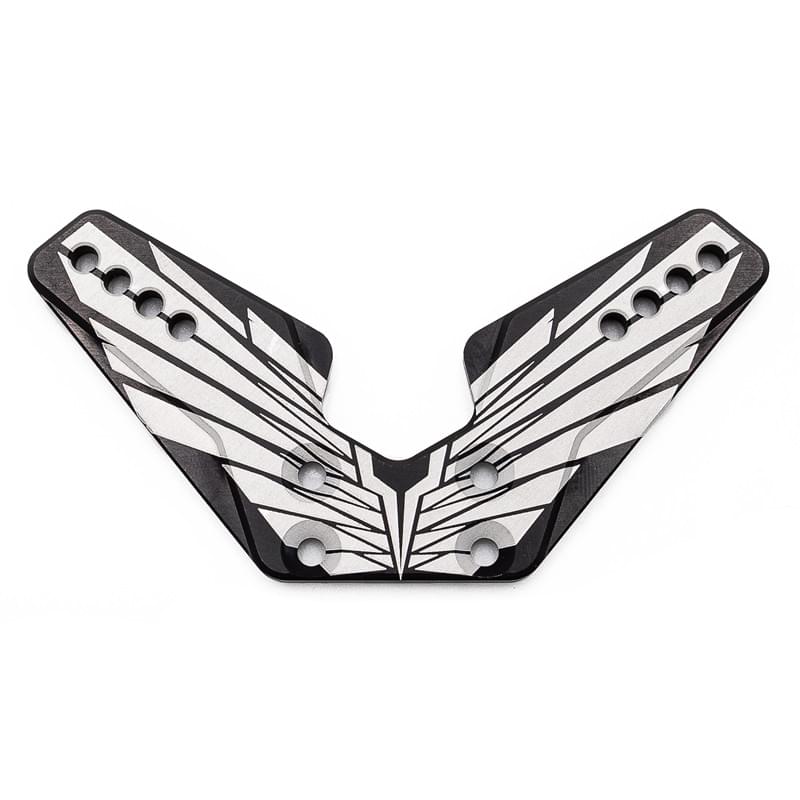 Support d'amortisseur avant Alu. 4mm OAS noir (fabrication FR) - REV-OP35-FR - Breizh Modélisme.
