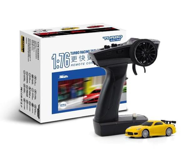 Turbo Racing Micro Sport 1/76ème jaune RTR- TB-C71 - Breizh Modélisme.