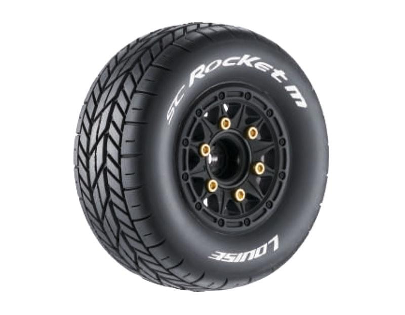 2 Pneus et roues SC-Rocket M soft 1/10 Short-Course (Hex amovible 4pcs) - LT3228SB - Breizh Modélisme.