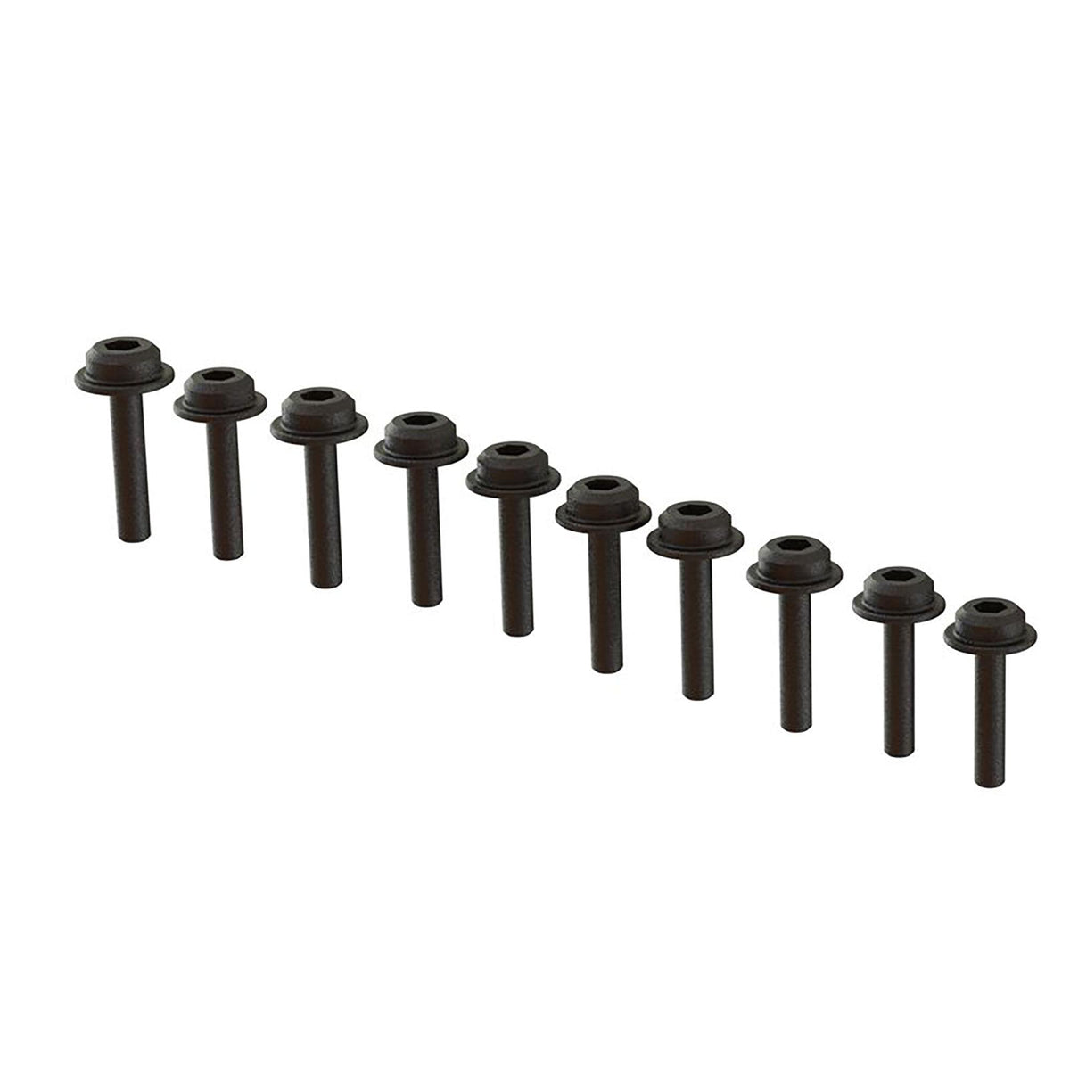 Vis à tête cylindrique à bride M2 x 12 mm (10) - ARA702014 - Breizh Modélisme.