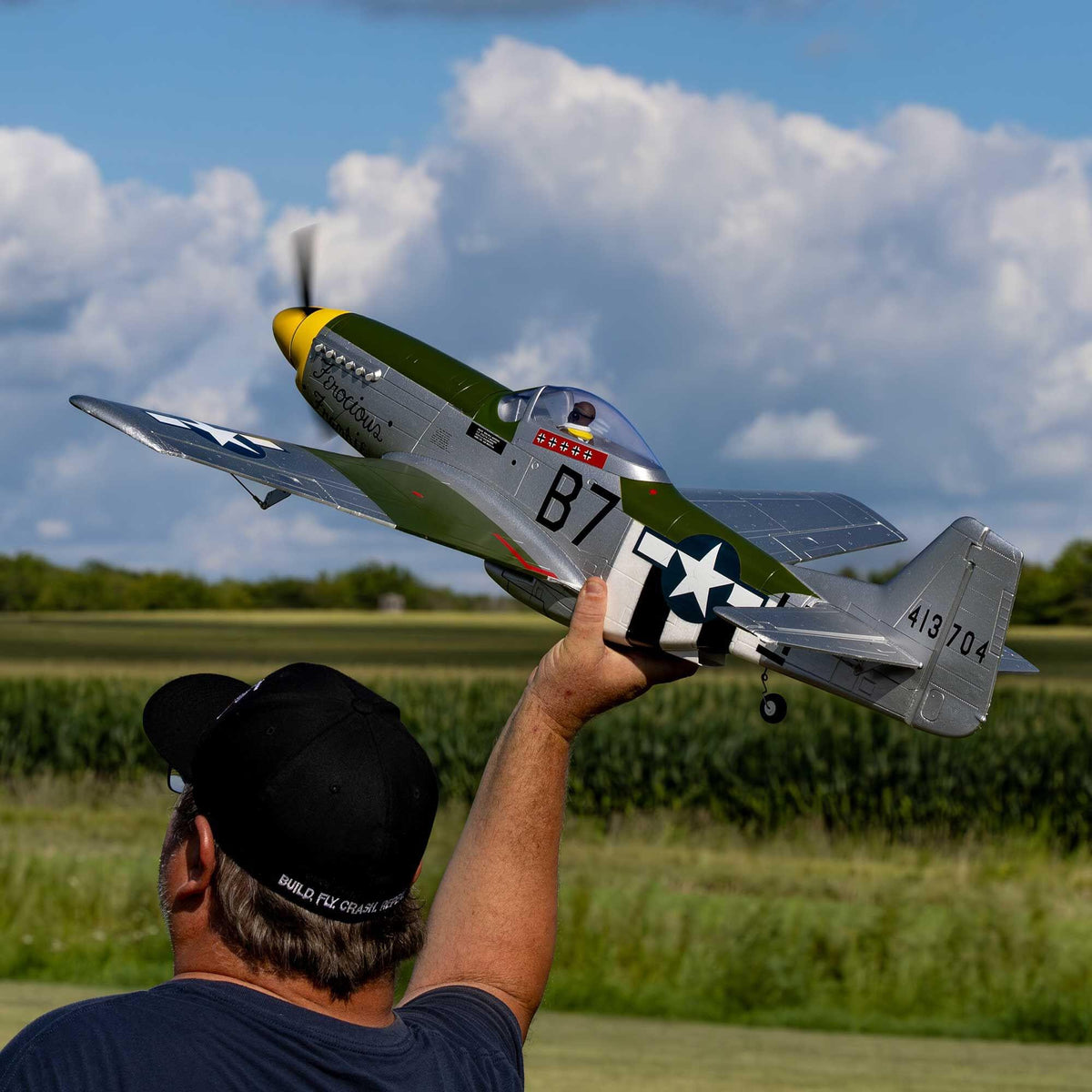 Avion E-Flite P-51D Mustang 1,0 m BNF Basic avec AS3X+ et SAFE EFL02650 - Breizh Modélisme.