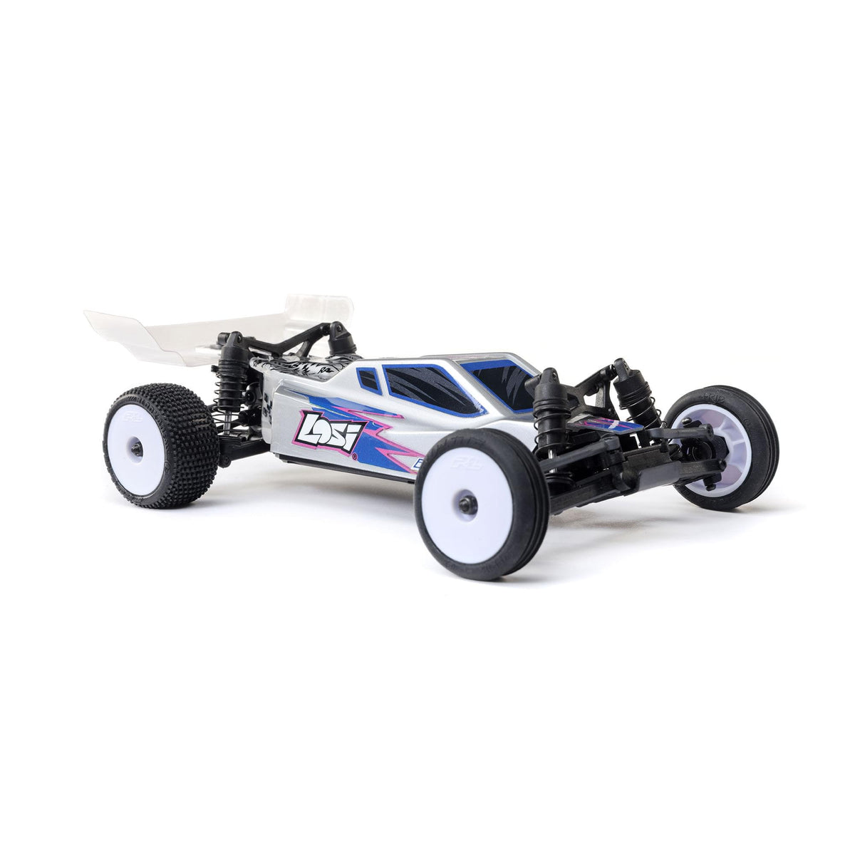 Buggy Losi 1/24 Micro-B 2WD RTR argent - LOS00007T2 - Breizh Modélisme.