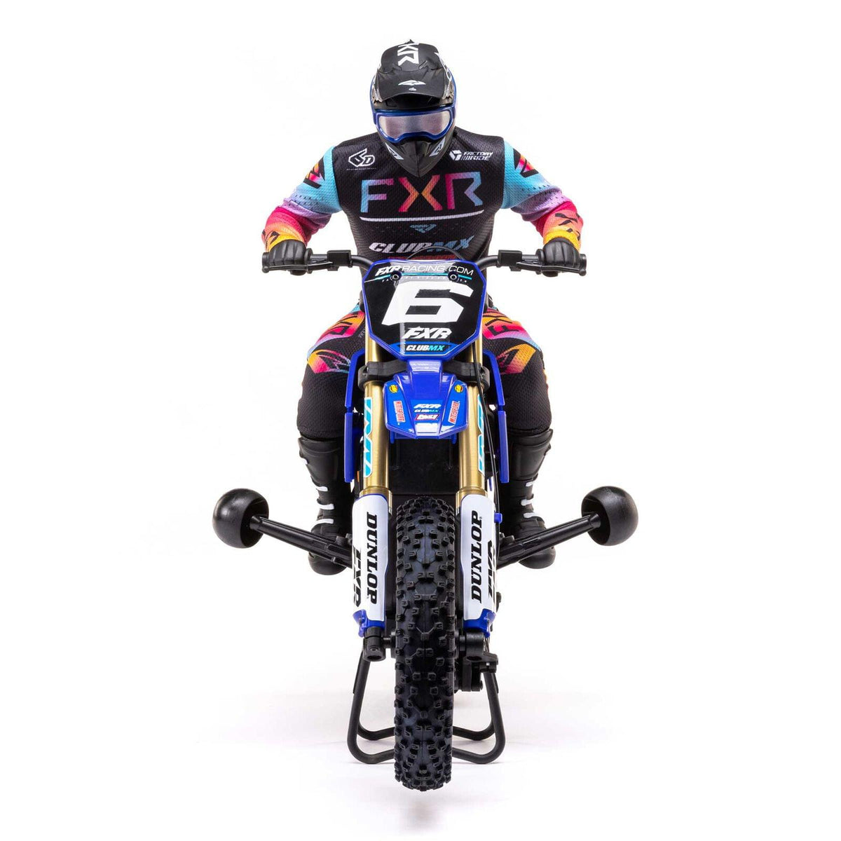 Moto RC Losi 1/4 Promoto-MX Motorrad RTR, Club MX LOS06000T2 bleu - Breizh Modélisme.