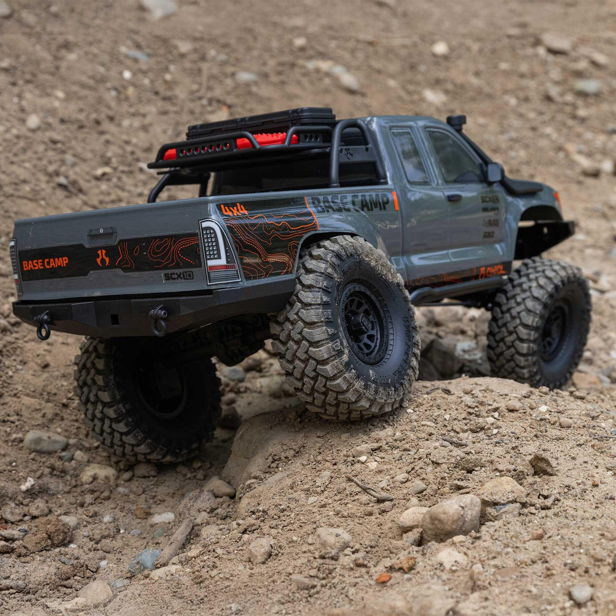 Rock crawler 1/10 SCX10 III Base Camp 4X4 RTR gris AXI-1375T2 - Breizh Modélisme.
