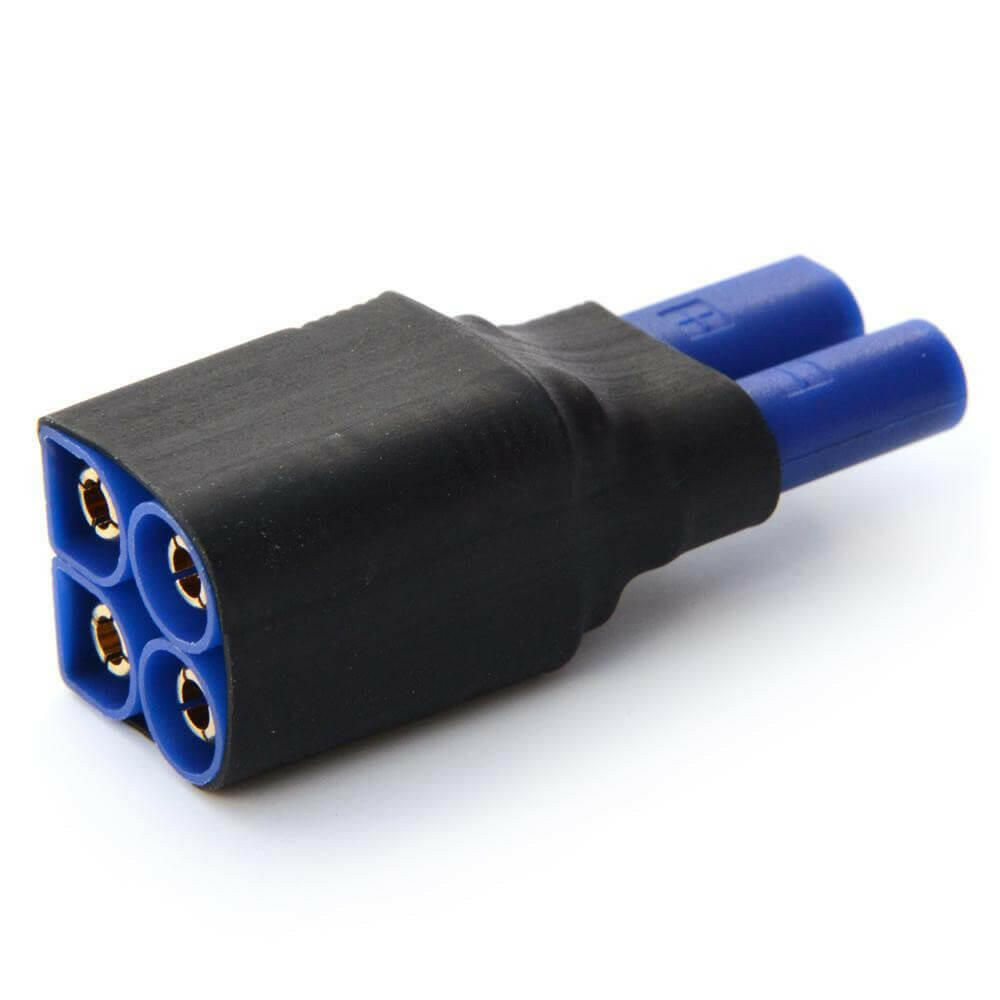 Adaptateur - pour 2 Accus en Parallèle - Prise EC5 - Breizh Modélisme.