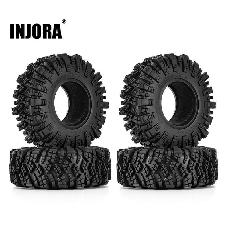 4 Pneus INJORA S3 Kraken Claw 1,9 4,19" OD M/T (4) (106*38mm) - YQT-1913" - Breizh Modélisme.