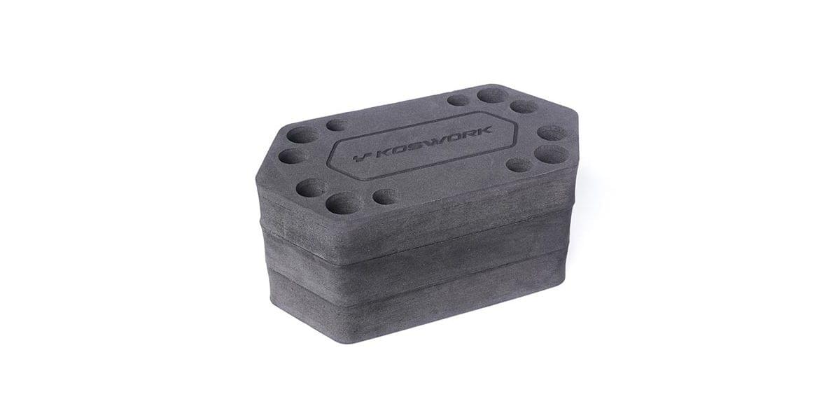 Stand de maintenance Mousse H90 206x110mm (Off-Road 1/8) Koswork - KOS13028 - Breizh Modélisme.