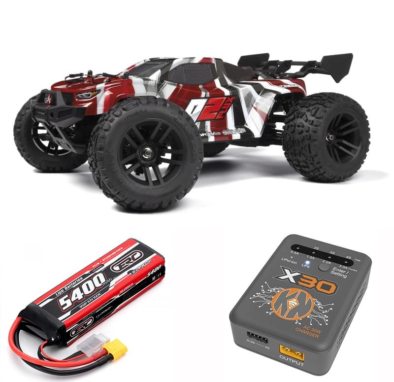 Pack 3S - Maverick Quantum2 XT Flux brushless 1/10 Rouge - 70km/h