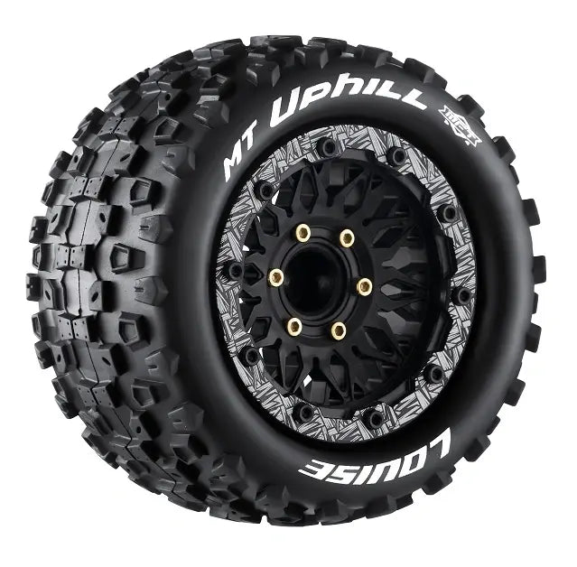 2 Pneus et jantes Louise MT-UPHILL Traxxas Maxx Soft Black (MFT) LT3309SX - Breizh Modélisme.