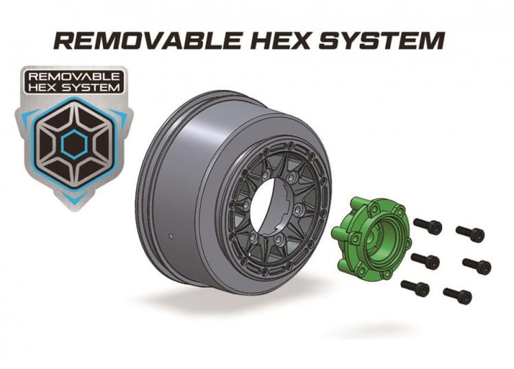 2 Pneus et roues SC-ROCK soft (Hex amovible 4pcs) - LT3229SB - Breizh Modélisme.