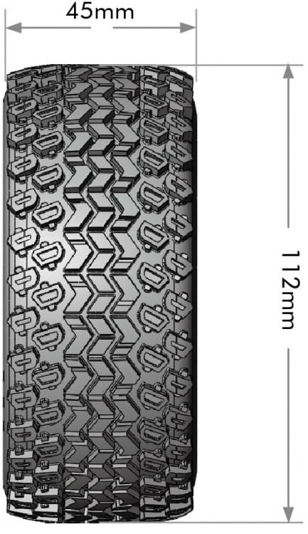 2 Pneus et roues SC-UPHILL soft (hexagone amovible 4pcs) 3223SB - Breizh Modélisme.