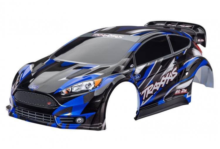 Carrosserie Ford Fiesta ST Rally bleue - Traxxas 7418-BLUE - Breizh Modélisme.