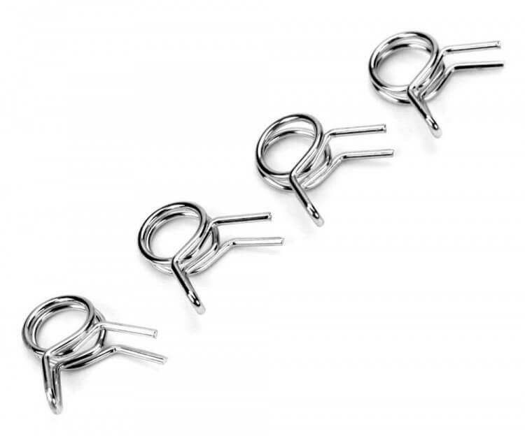 Clips de durite à carburant moyen (4pcs) 13677 - Breizh Modélisme.