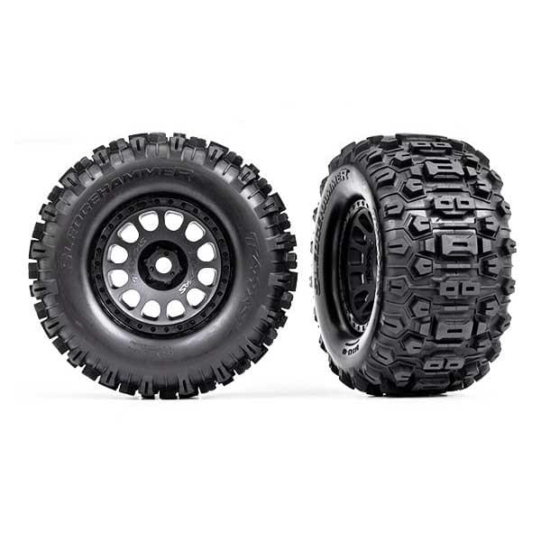 2 Roues Montees Collees Sledgehammer XRT et Xmaxx Traxxas 7876 - Breizh Modélisme.
