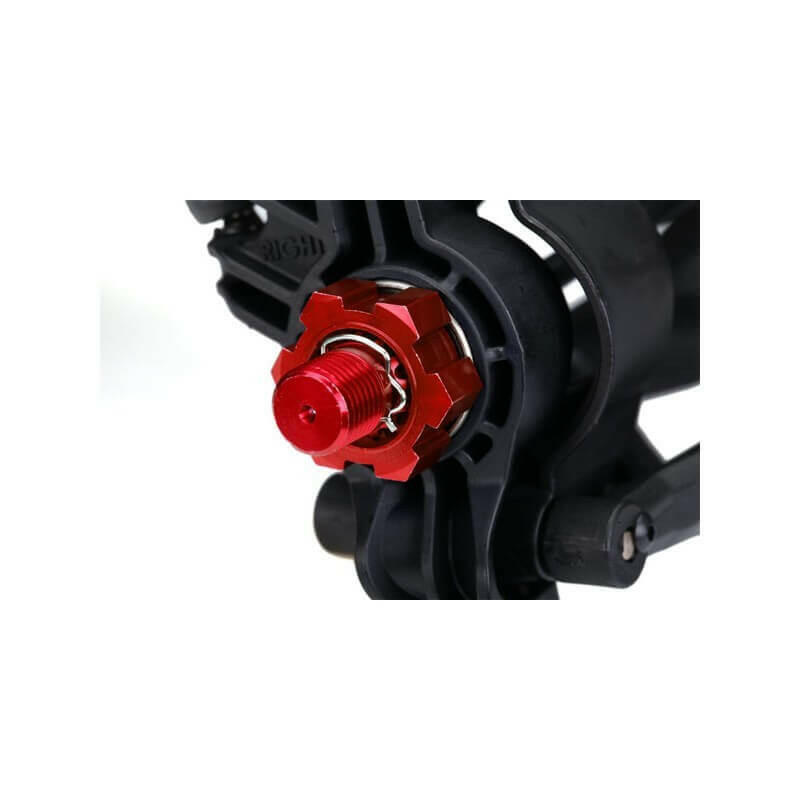 Axe de roue aluminium anodisé rouge - Traxxas 7768R - Breizh Modélisme.