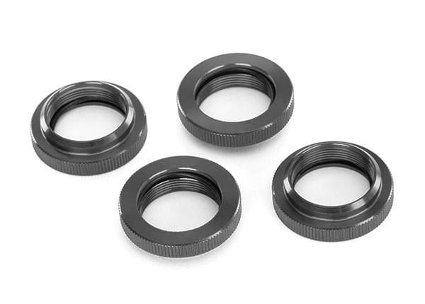 Bagues d'amortisseur réglables GTX aluminium gris (x4) - Traxxas 7767 - Breizh Modélisme.