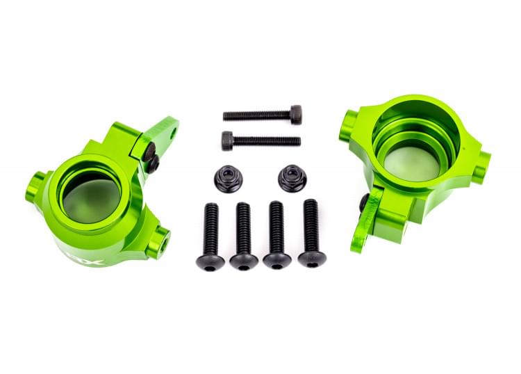 Blocs de Direction Alu Vert (Paire) Sledge - 9635G - Breizh Modélisme.