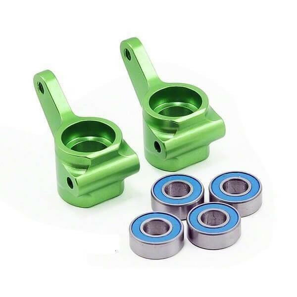 Fusees de direction gauche/droit Alu vert - Traxxas 3636G - Breizh Modélisme.