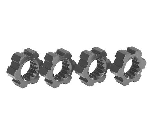 Moyeux de Roue Alu gris (4) Traxxas 7756-GRAY - Breizh Modélisme.