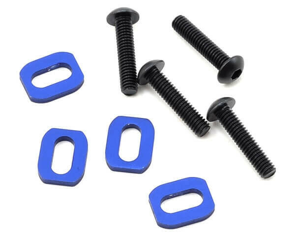Rondelles support moteur alu anodisées bleues (4) - Traxxas 7759 - Breizh Modélisme.