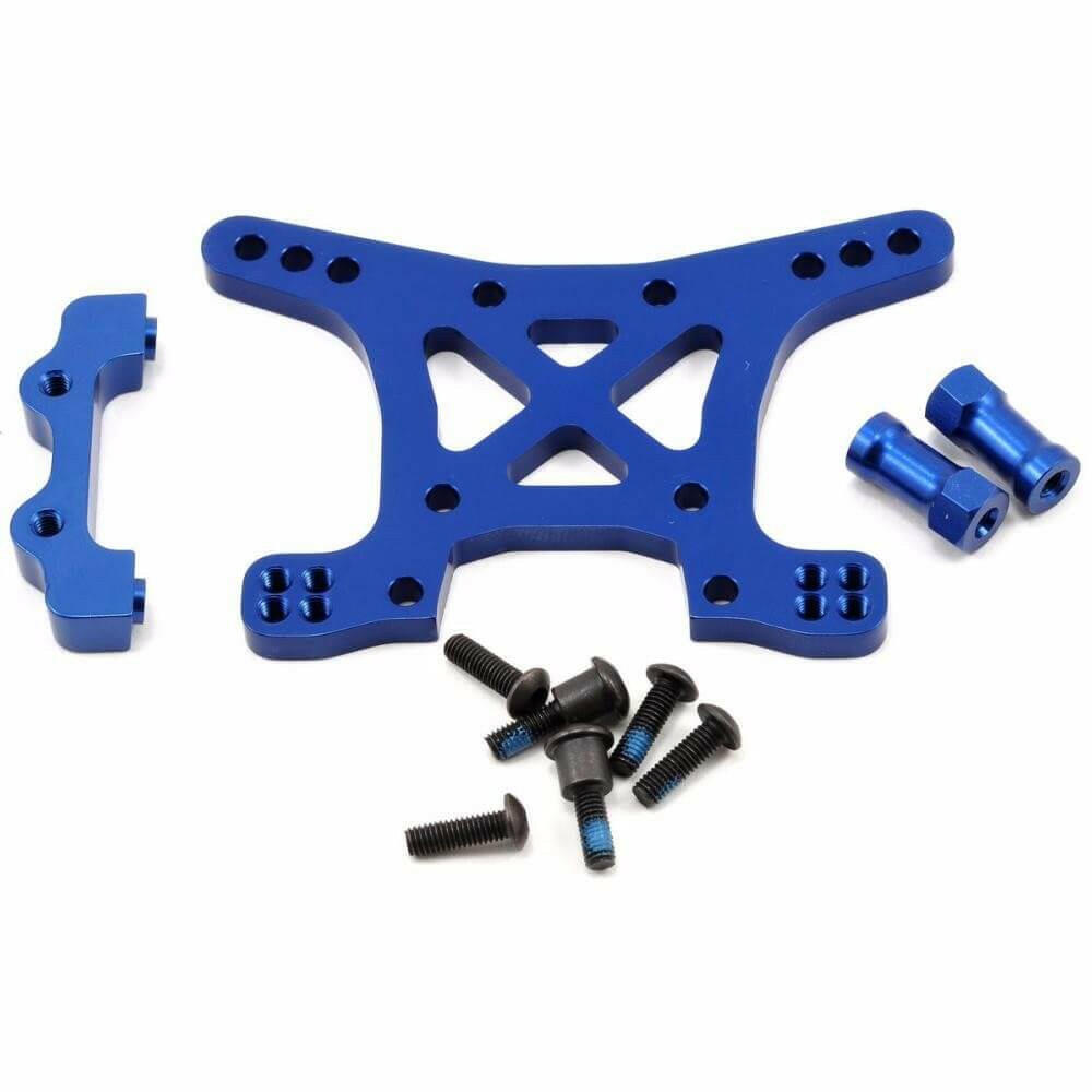 Support d'amortisseurs AV Alu anodisé Bleu - Traxxas 6839X - Breizh Modélisme.