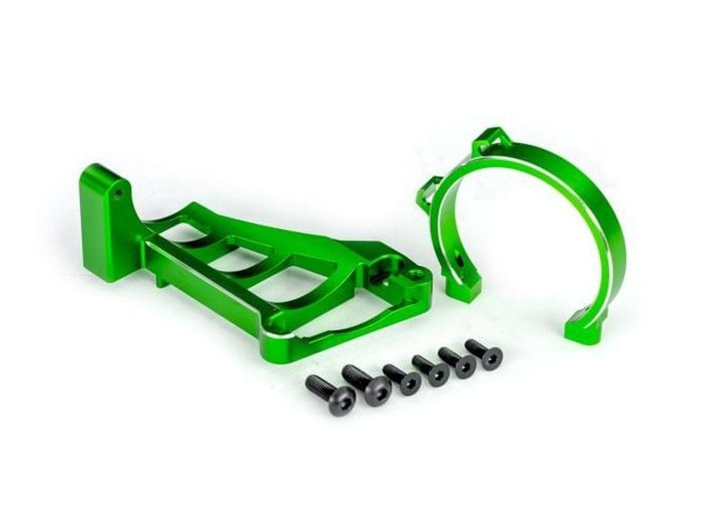 Support moteur alu anodisé vert Traxxas 10262 - Breizh Modélisme.