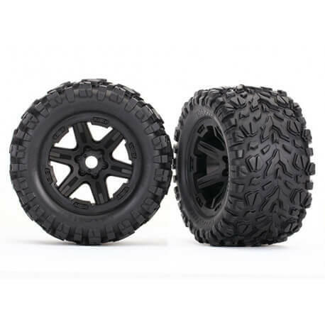 Traxxas 2 roues 3.8 E Revo 2.0 noires talon 8672 - Breizh Modélisme.