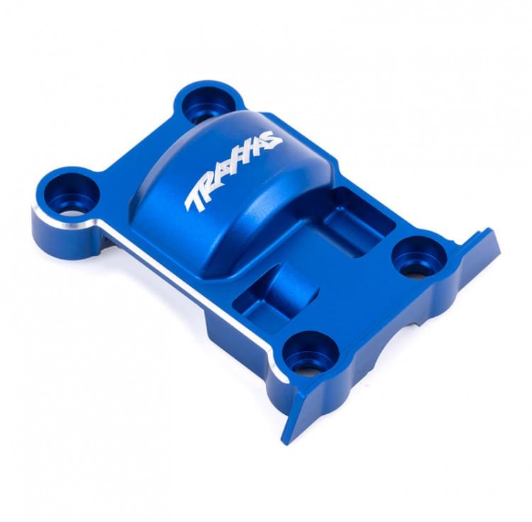 Traxxas 7787 Couvercle de transmission alu bleu X-Maxx, XRT - Breizh Modélisme.