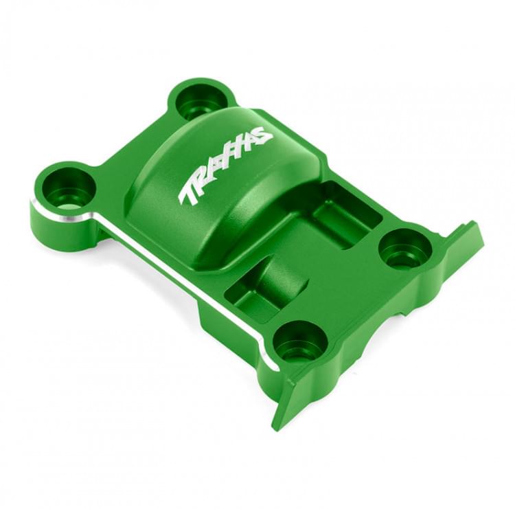 Traxxas 7787 Couvercle de transmission alu vert X-Maxx, XRT - Breizh Modélisme.
