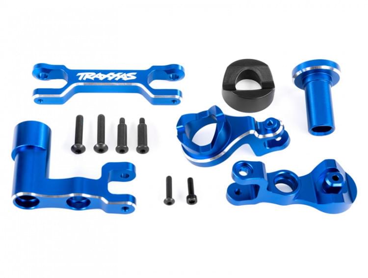 Traxxas 7843 Renvoi de servo en alu anodisé bleu - Breizh Modélisme.