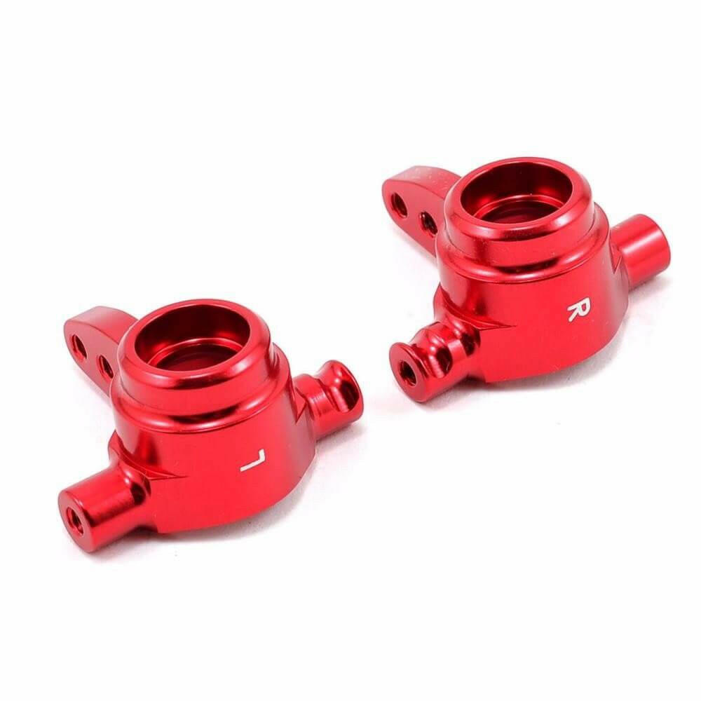 2 Fusées de direction G et D alu anodisées Rouge - Traxxas 6837R - Breizh Modélisme.