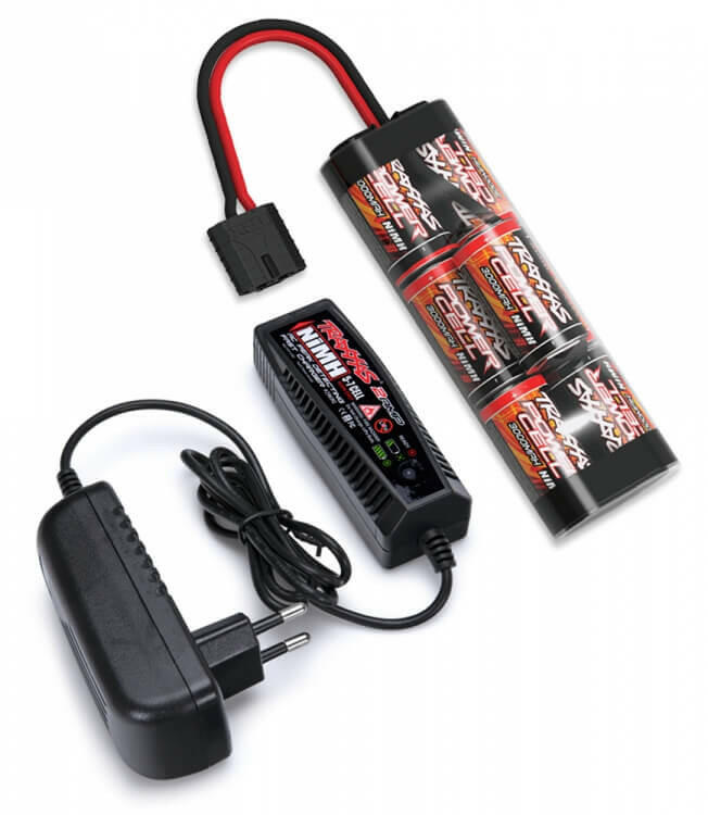 Chargeur Traxxas 2984 + Accu ID NiMh 8.4V 3000 mAh - Breizh Modélisme.