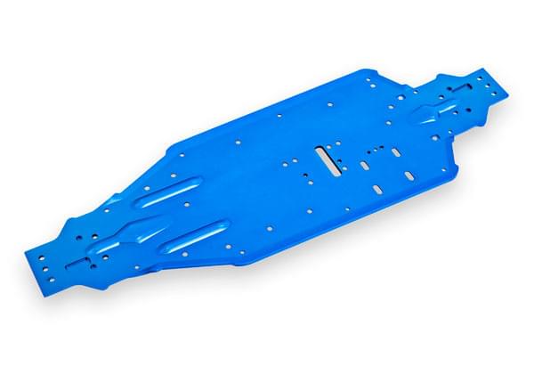 Châssis alu anodisé bleu Traxxas sledge 9522 - Breizh Modélisme.
