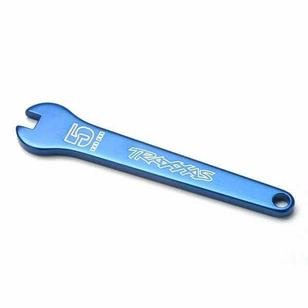 Clé plate 5mm alu anodisée bleu Traxxas 5477 - Breizh Modélisme.