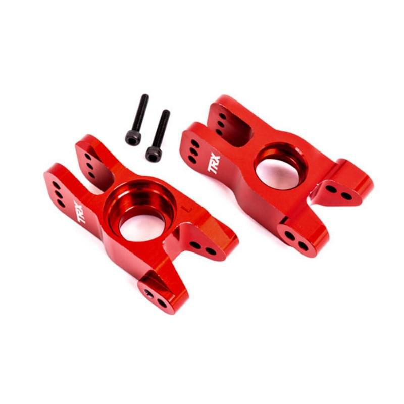 Fusée arrière G/D (x2) Alu anodisé rouge - Traxxas 9552R - Breizh Modélisme.