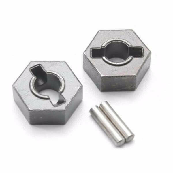 Hexagones de roues Acier 14mm + goupilles - Traxxas 4954R - Breizh Modélisme.