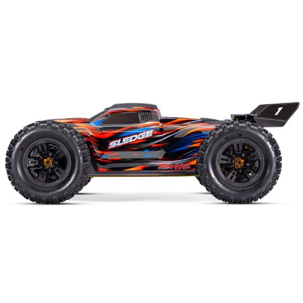 Combo Traxxas Sledge 1/8 Brushless belted orange VXL 6S TQi ID RTR 95096-4 - Breizh Modélisme.