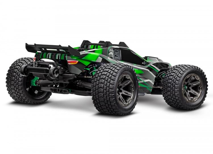 Combo Traxxas Rustler 4x4 Ultimate VXL vert 1/10 RTR - 67097-4 - Breizh Modélisme.