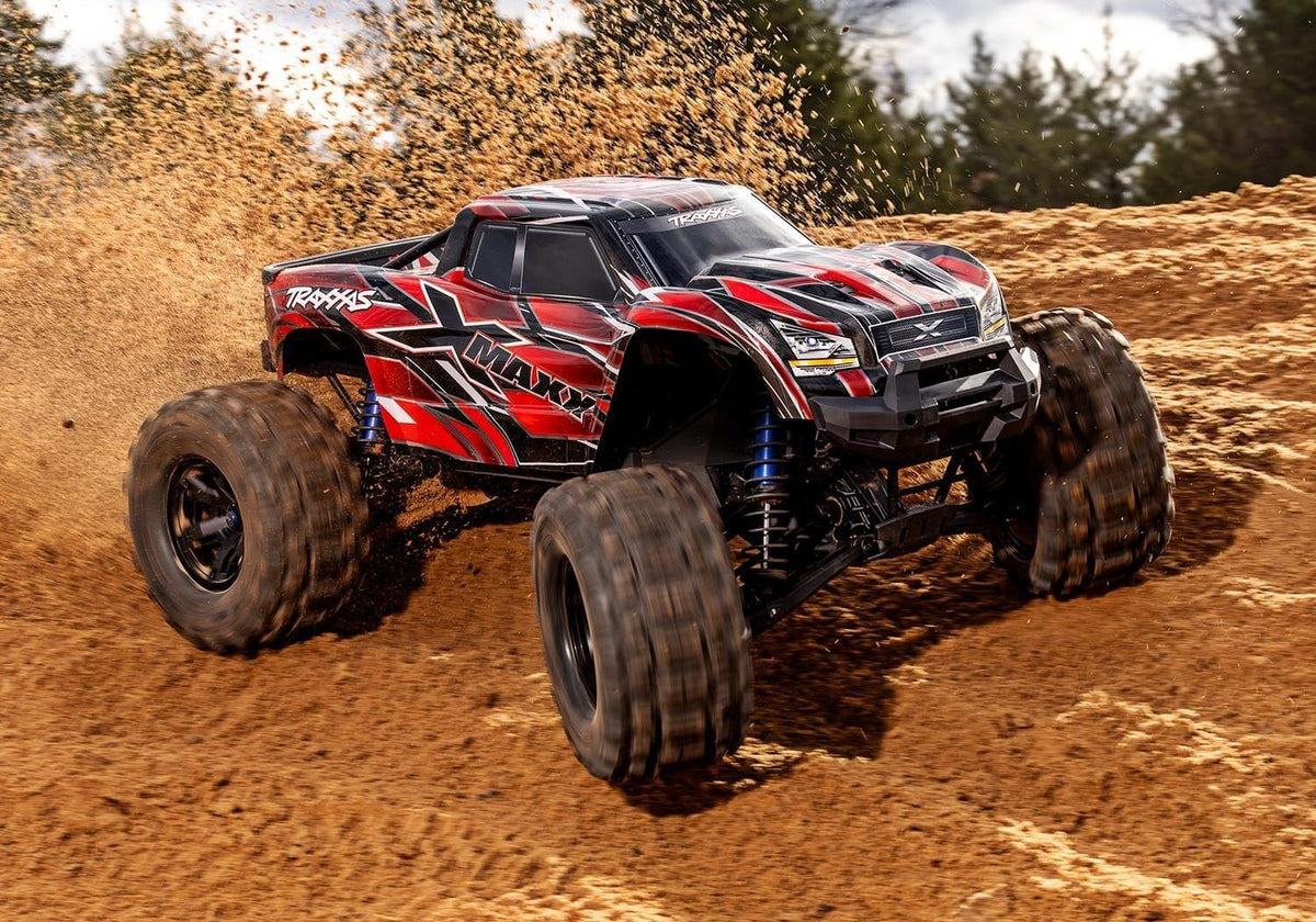 Pack XMaxx Traxxas 8S Belted rouge RTR 1/6 brushless 77096-4 - Breizh Modélisme.