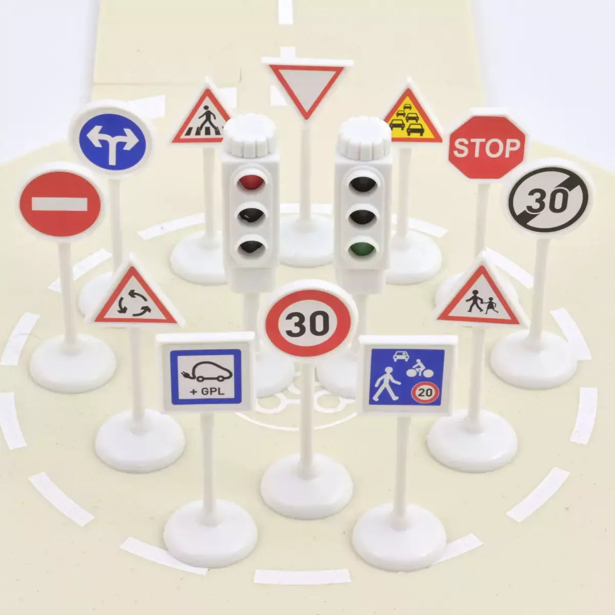 Panneaux de signalisation et feux tricolores pour voitures miniatures Norev 318990