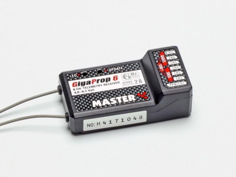 Radiocommande 6 voies MASTER GigaProp 6 (Mode 2+4) - Breizh Modélisme.