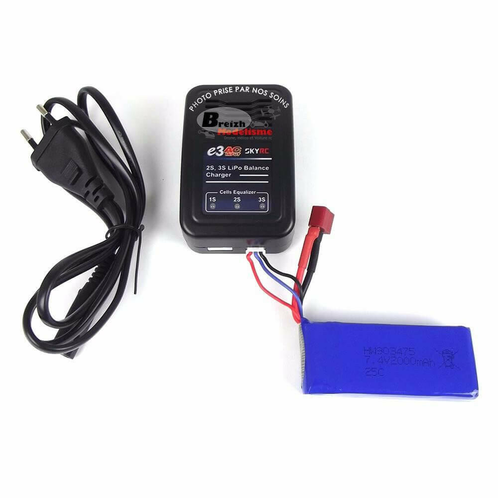 Chargeur Sky RC E3 V2 Accu Lipo 2 et 3S (7,4V et 11.1V) - 10081 - Breizh Modélisme.