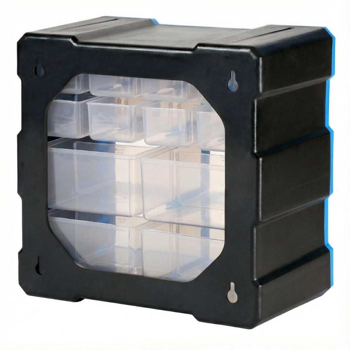Casier pour petites pièces Robitronic à 12 tiroirs bleu - R14037B