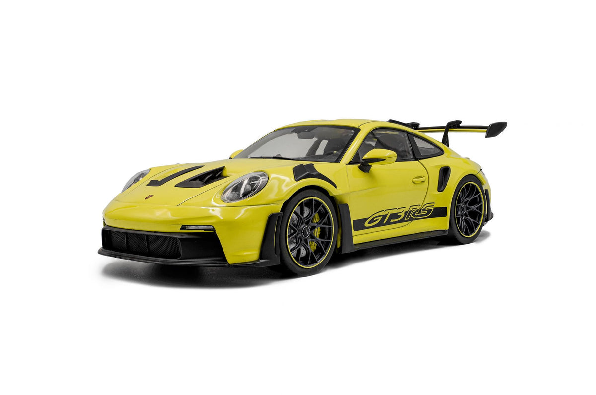 Solido S1812104 miniature collection 1/18 Porsche 911 GT3 RS Solido Works Neon citron vert 2024 - Breizh Modélisme.